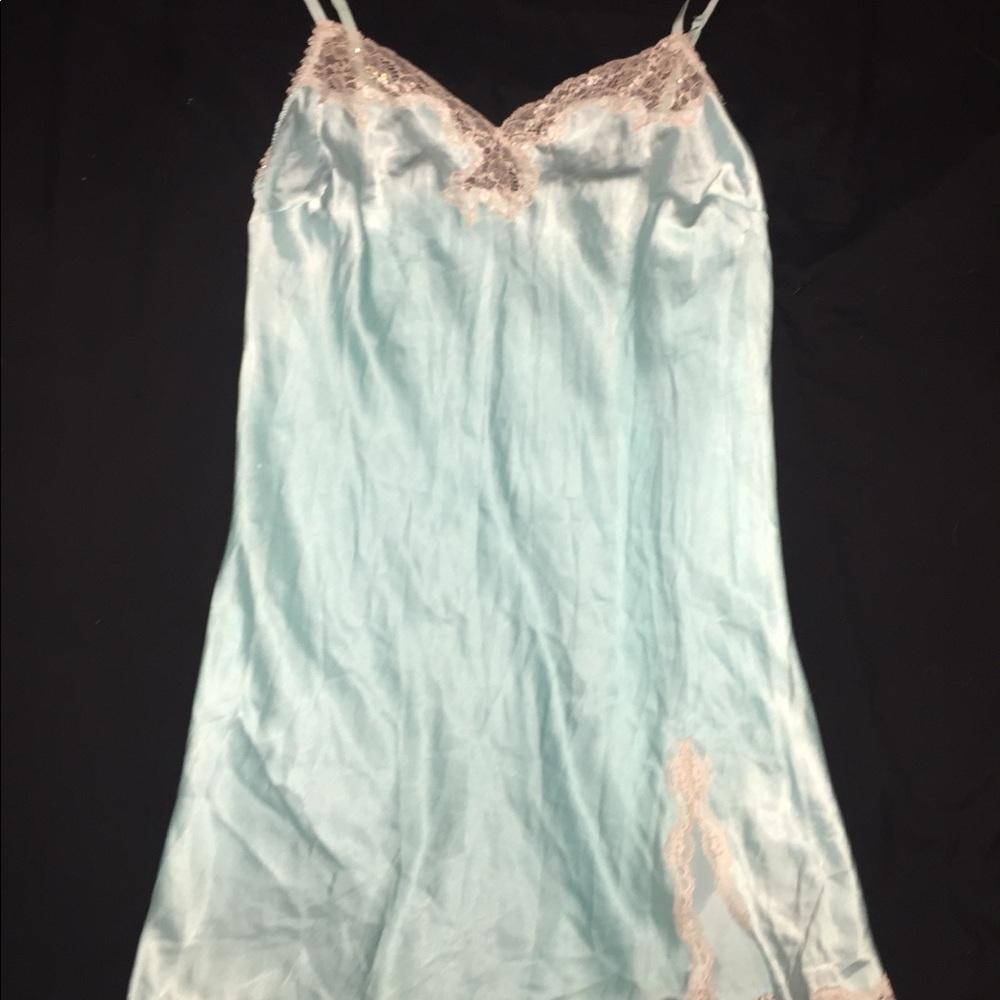 Victoria Secret Blue Silk Sleepwear